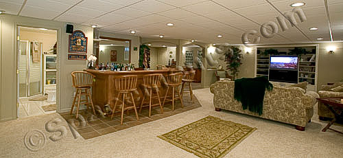 Finished Basement Design and Remodeling Projects by Spacements, Inc.