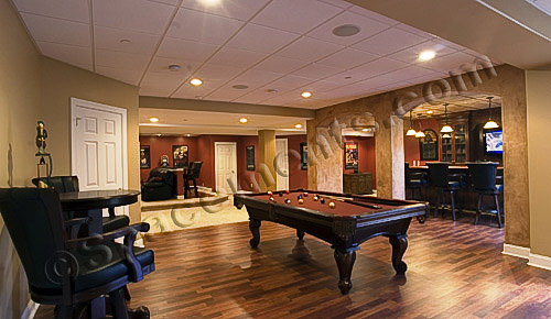 Finished Basement Design and Remodeling Projects by Spacements, Inc.