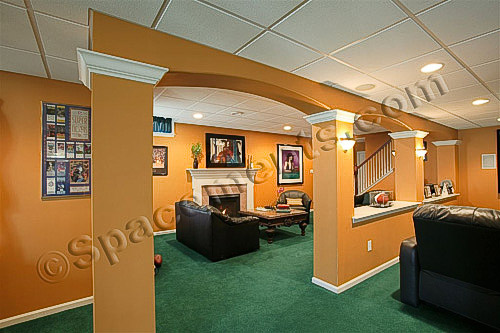 Finished Basement Design and Remodeling Projects by Spacements, Inc.